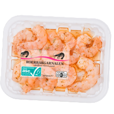 Roerbakgarnalen knoflook